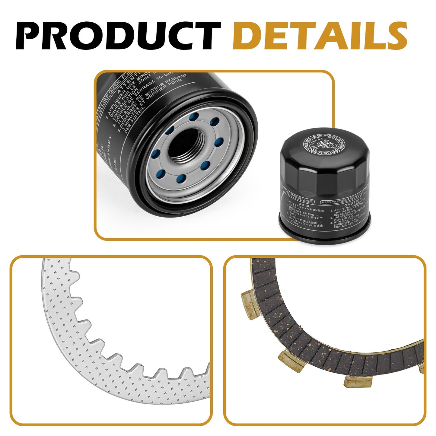 Clutch Friction Steel Plates & Gasket for Kawasaki Vulcan VN800 VN900 (1996–2010)