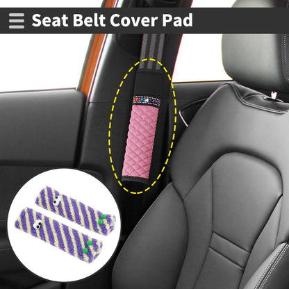 Set of 2 Seat Belt Cover Pads for Universal Use (24cm)