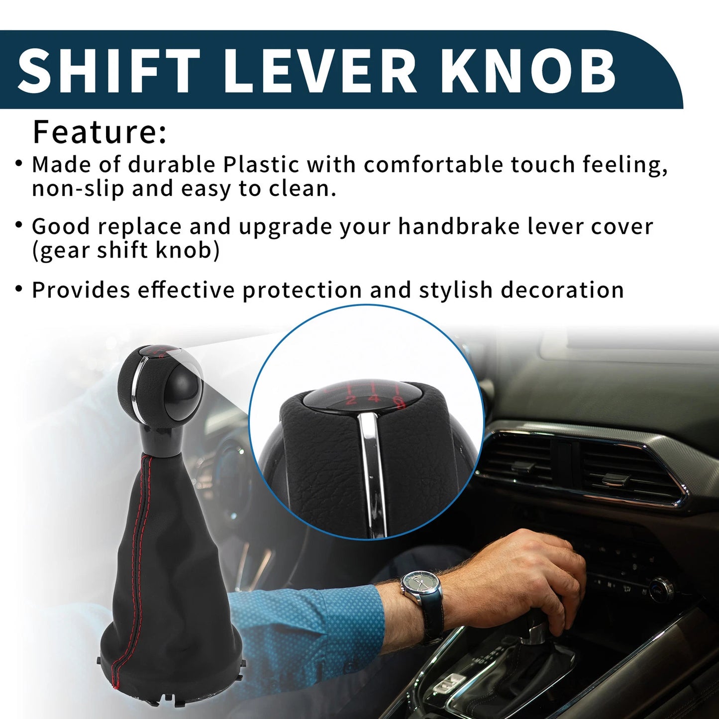 6 Speed Gear Shifter Knob with Cover for Mini Cooper F55 F56 (2014–2023)