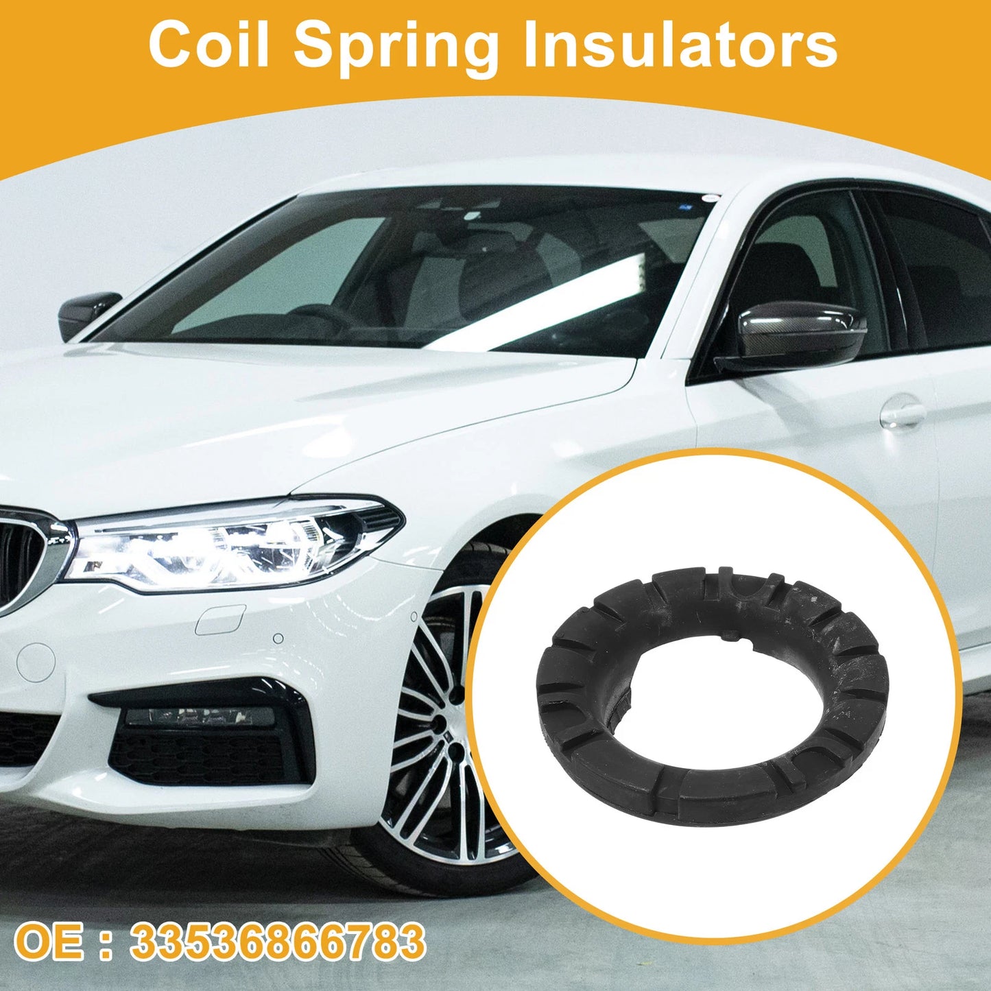 Upper Coil Spring Insulator No. 33536866783 for BMW 530e (2018–2022) Rubber