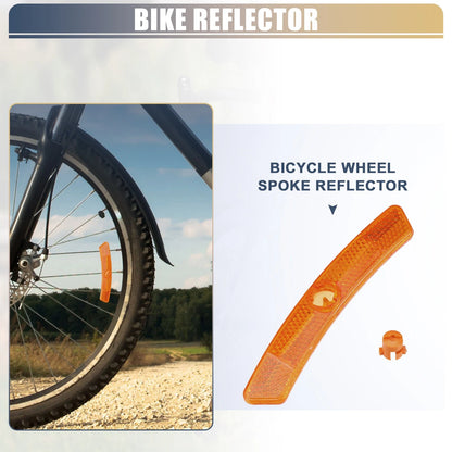 1 Pair Bike Reflectors for Universal Fit (5"x0.79"x0.47", Yellow)