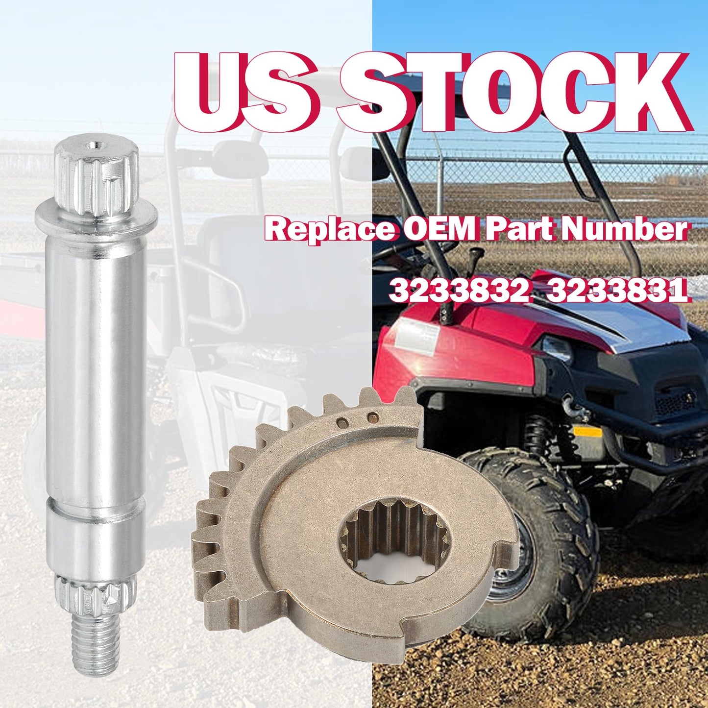 Gear Selector & Shift Shaft for Polaris Ranger 400 425 500 700 800 (2006–2019)