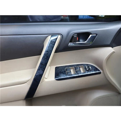 15Pcs Black Console Shift Panel Cover for Toyota Highlander (2008–2013)
