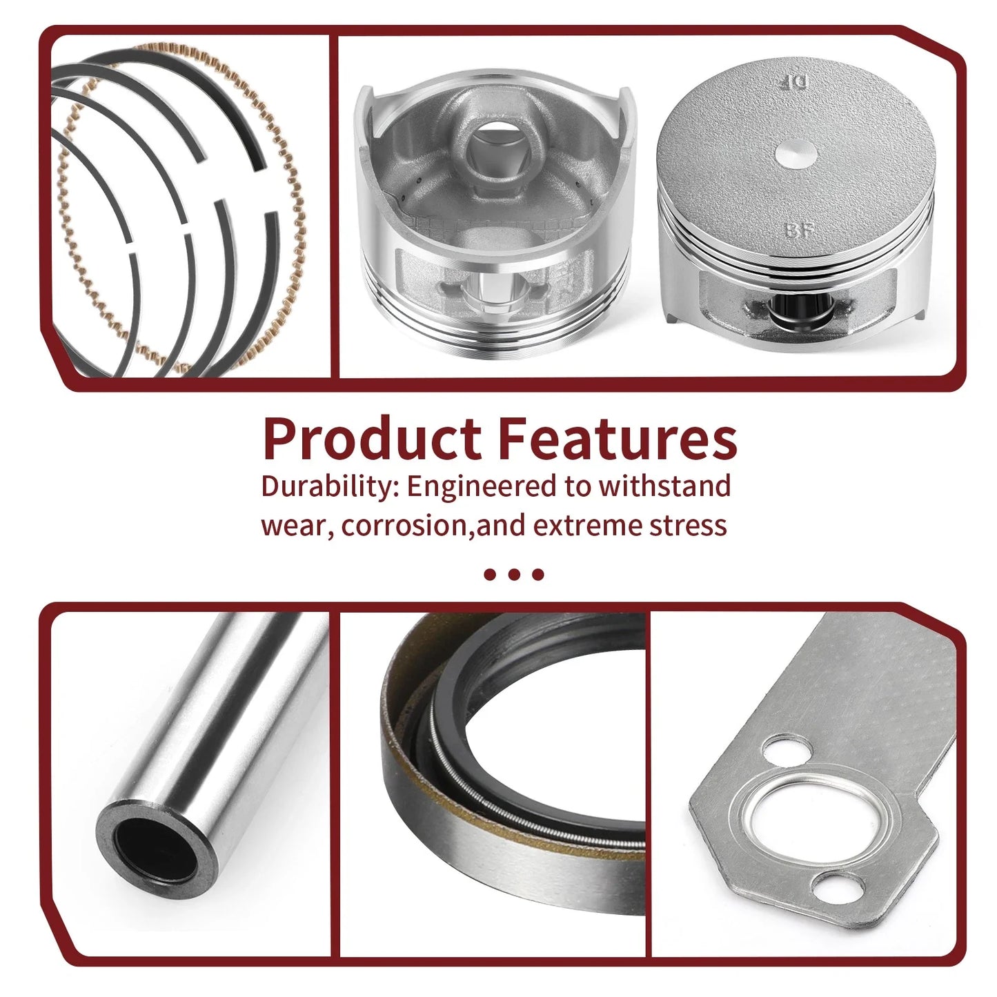 Gasket Piston Ring Rebuild Kit For EZGO Golf Cart Robin 350cc (1996–2008)