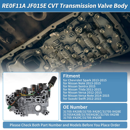 CVT Transmission Valve Body W/ Solenoid for Nissan (No.31705X428E RE0F11A JF015E)