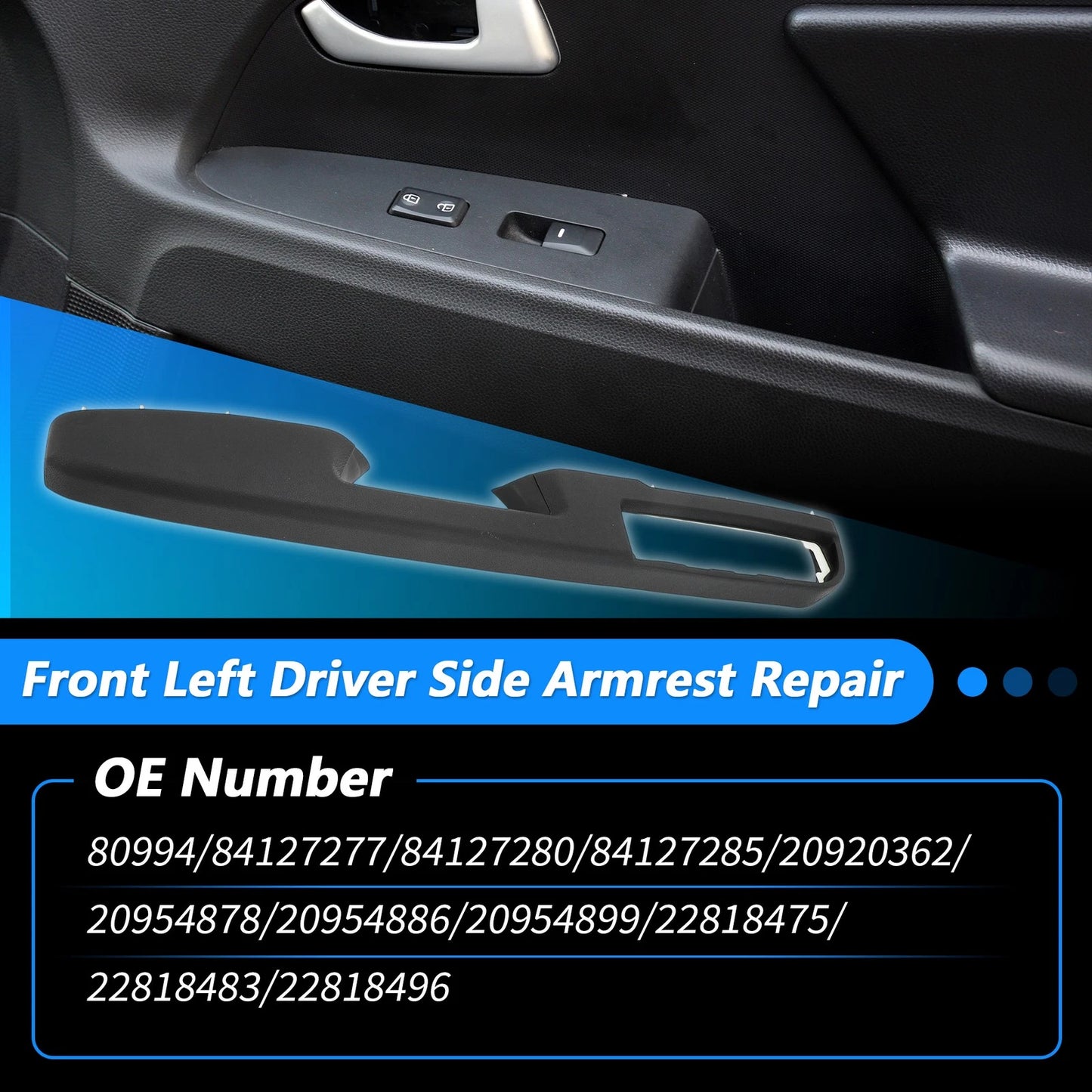 Armrest Repair for Chevrolet Silverado (No.80995)  Black