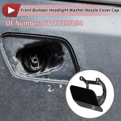 Front Right Washer Nozzle Cover Cap for BMW 740i (2013-2015) Black