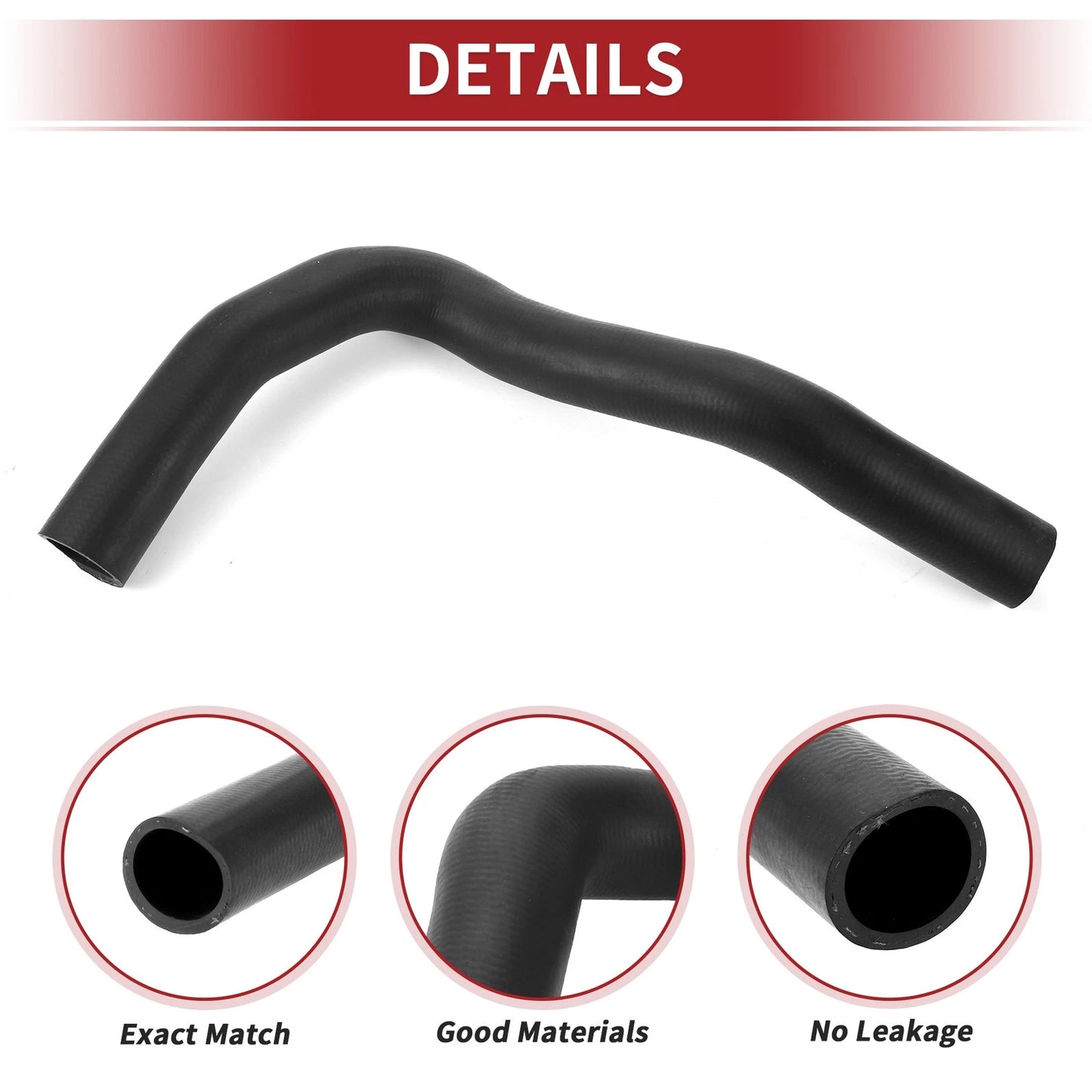 Radiator Hose for Honda CR-V 2.4L (2002–2006) No. 19501PNB000 Rubber Black