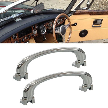 Interior Door Pull Handle / Pair / Chrome for Classic Car