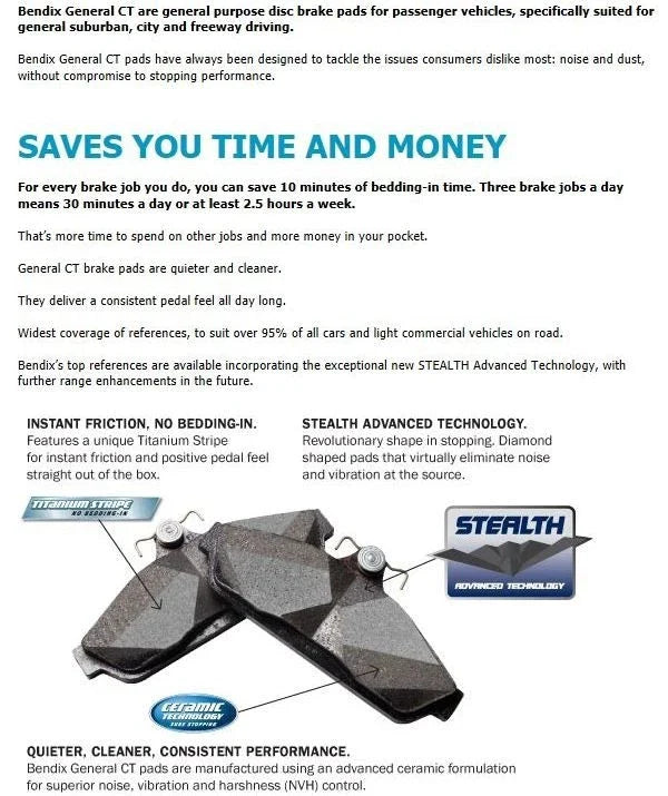 GCT Rear Disc Brake Pad Set for Toyota Celica ST185R ST204R (1990–1999)