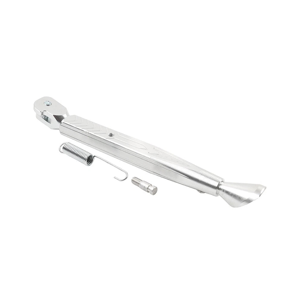 CNC Adjustable Kickstand Foot for Motorcycle Universal  Silver