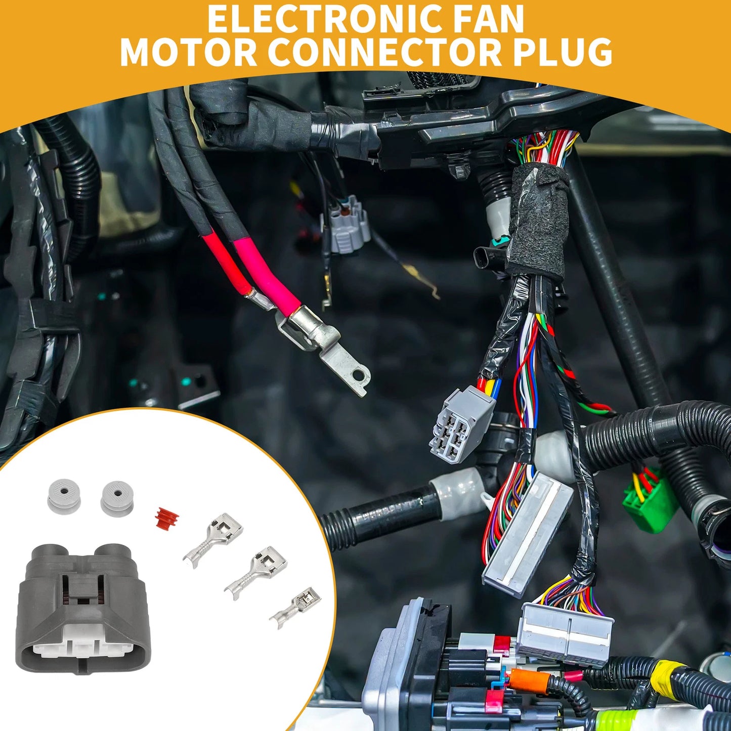 3 Pin Electronic Fan Motor Connector Plug for Toyota