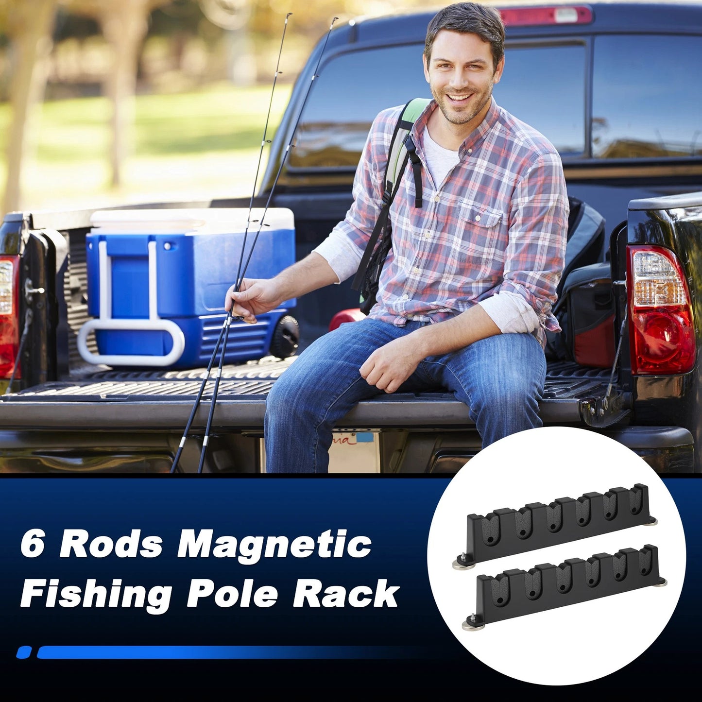 2X Magnetic Fishing Rod Holder for Universal Use
