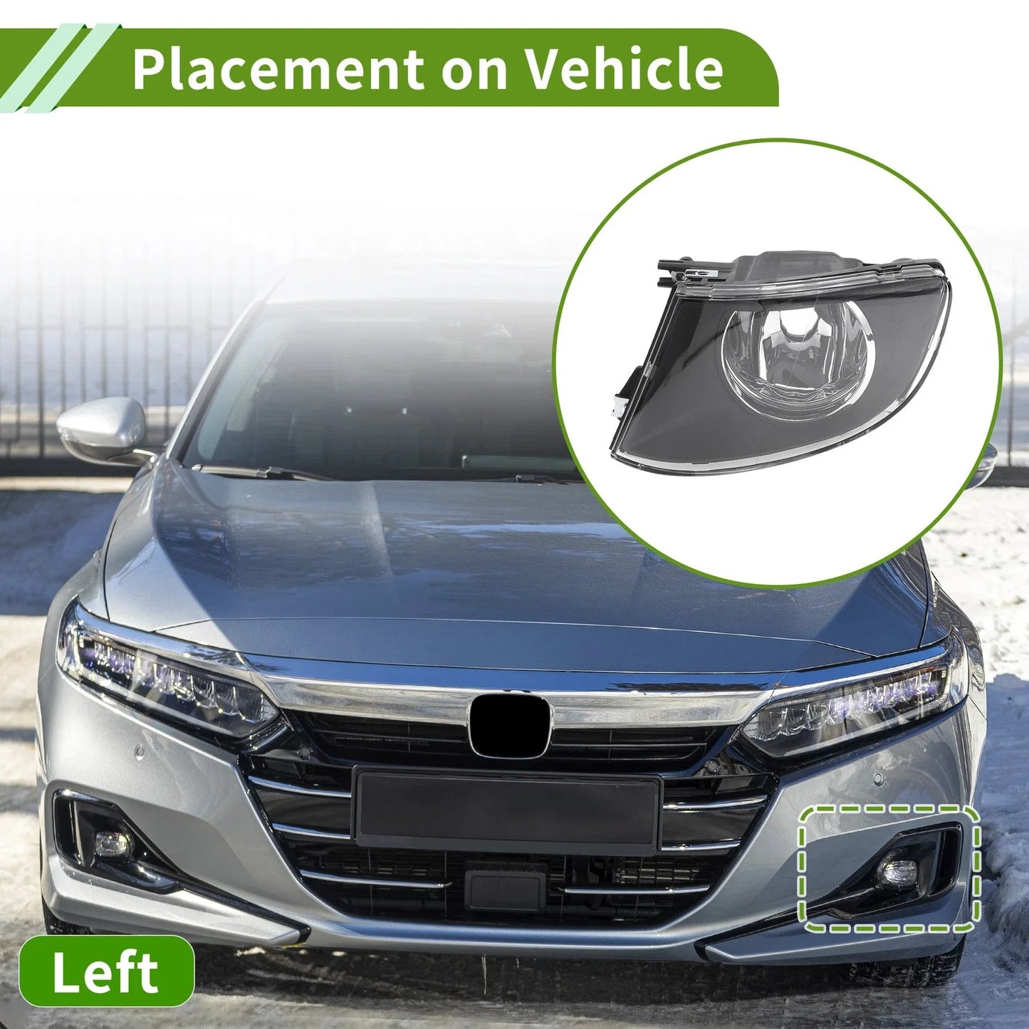 1 Pc Left Fog Light Grill for BMW 3 Series (2007 - 2011)