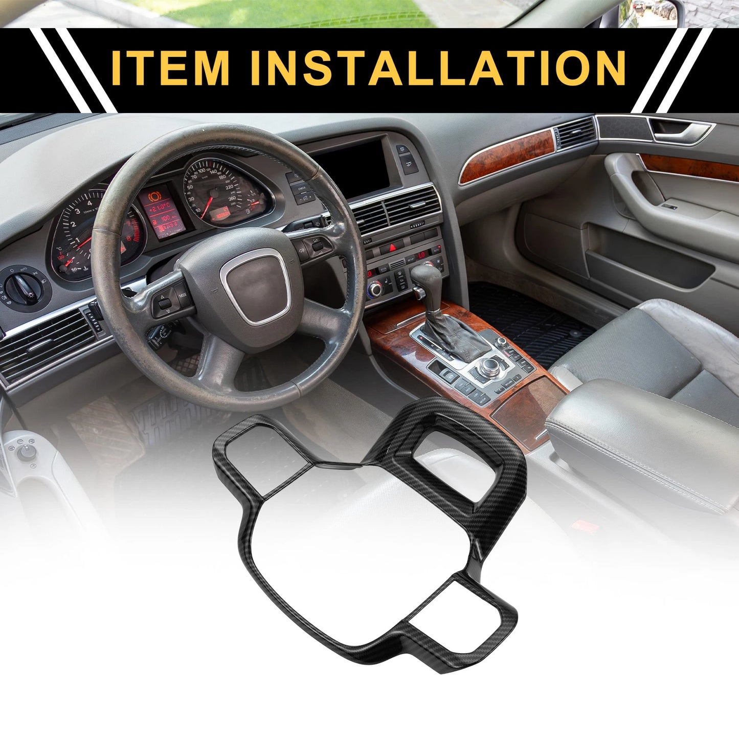 Steering Wheel Cover Trim for Ford F-150 (2021–2024) Carbon Fiber Pattern Set