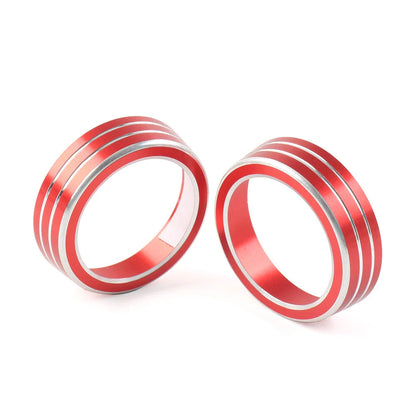 AC Climate Switch Knob Ring Cover Trim for Honda Civic 2016-2021 Red