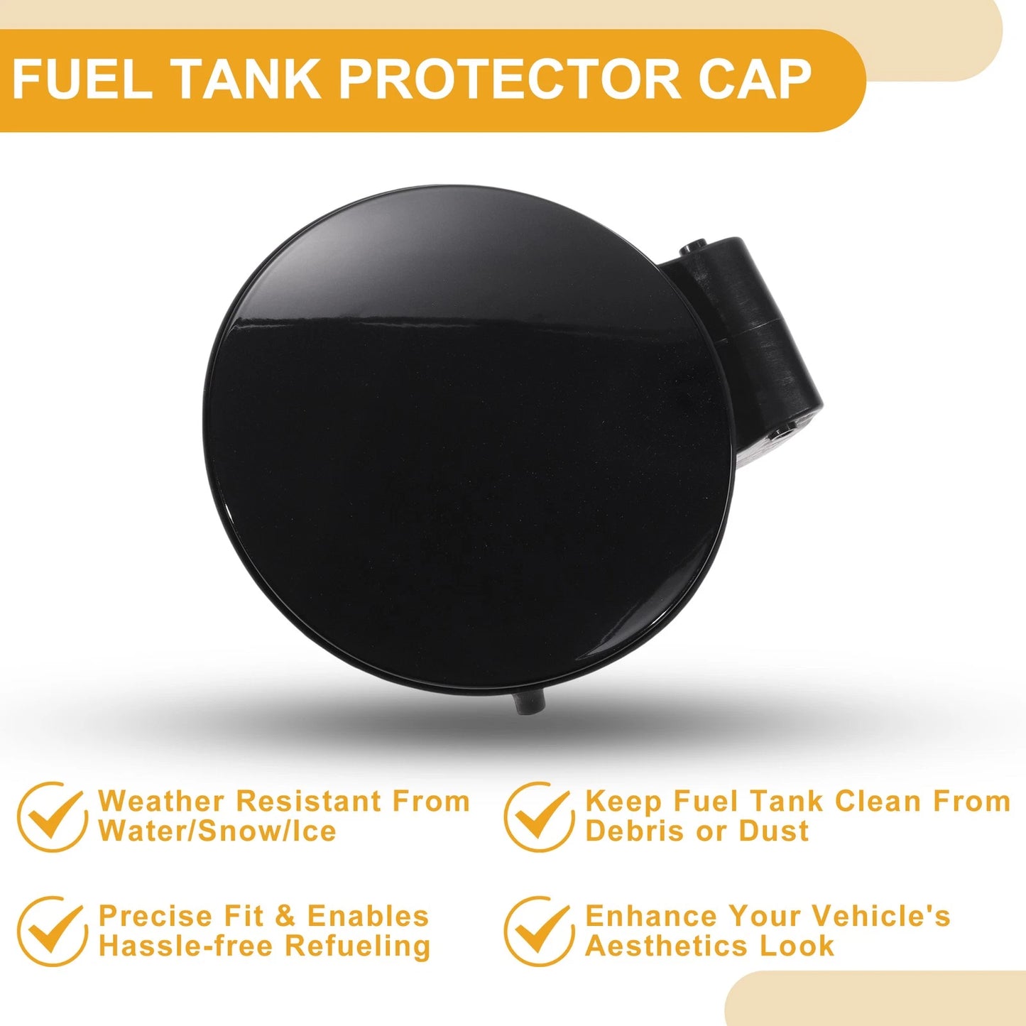 Fuel Tank Door Cap for Skoda Yeti (2013) No.5L6809857 Black ABS