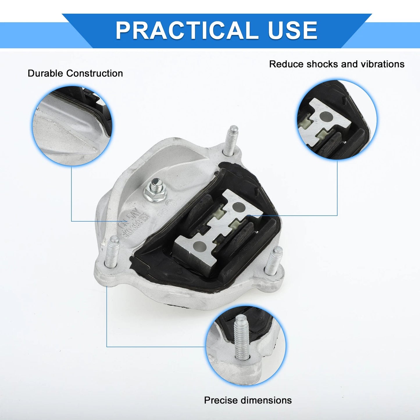 Engine Motor Mount for Audi A4 A5 A6 S4 S5 Q5 (2009–2020)