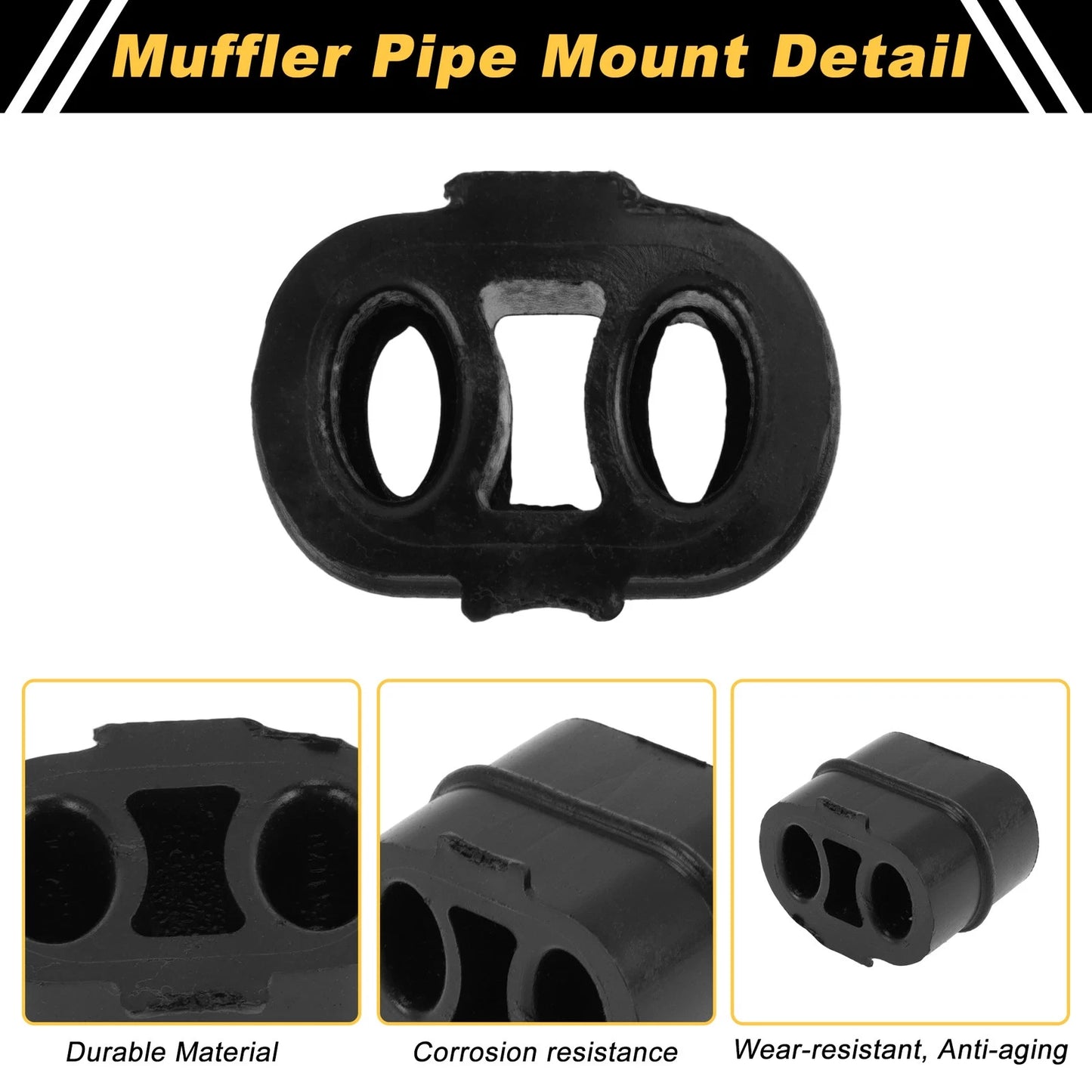 Muffler Exhaust Hanger for Chevy Cruze (2009–2018) 13276148 Rubber Black 1 pcs