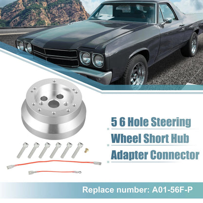 5 Hole Steering Wheel Short Hub Adapter for GM Chevy (T-Columns)
