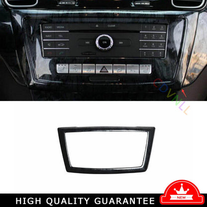Black Wood Grain Console CD Switch Panel Trim for Benz ML/GL (2012–2016)