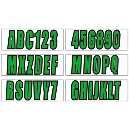 Set of 4 Custom Boat Registration Numbers Decals A-Z & 0-9