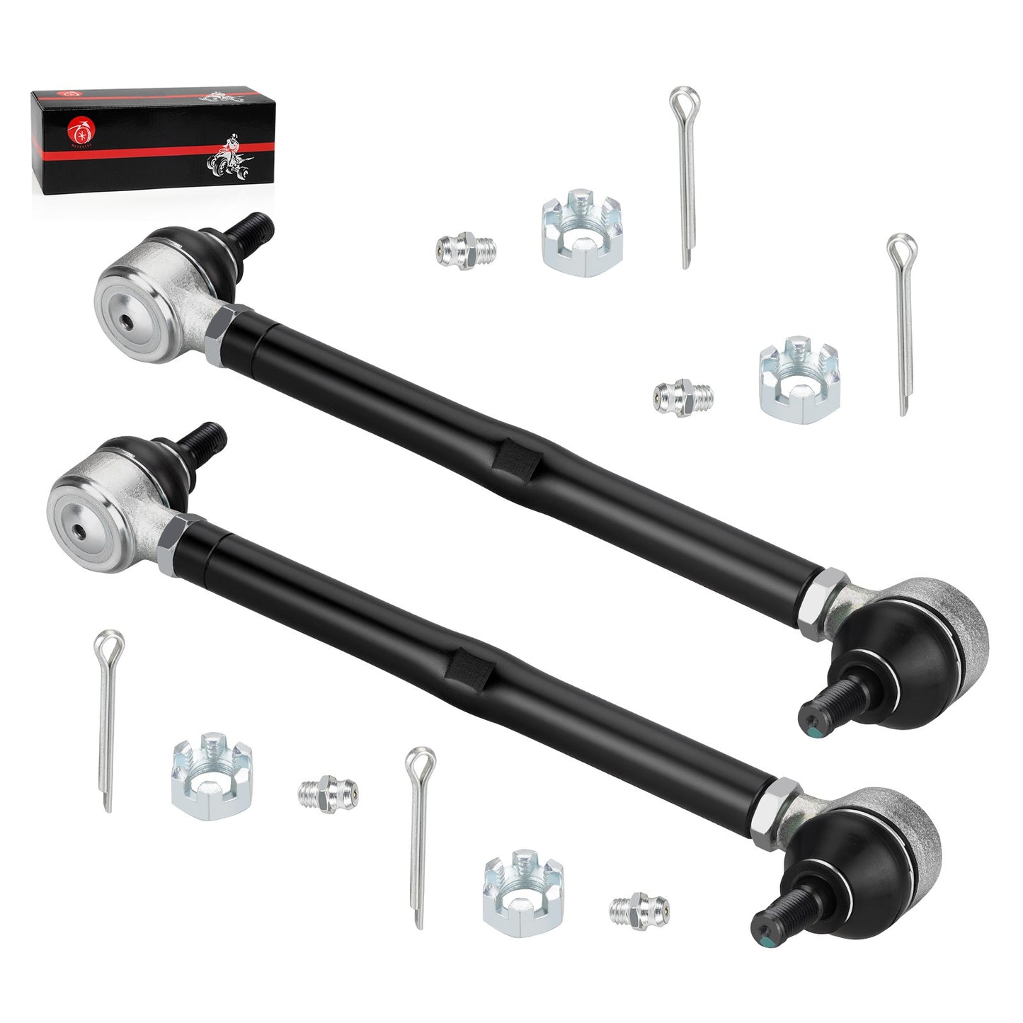 2Pcs Steering Tie Rod & Shaft Assembly for EZGO TXT Medalist (1994–2001)