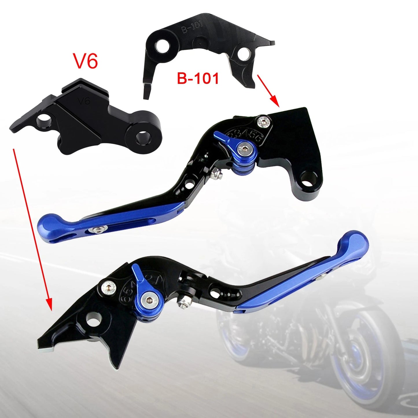 Adjustable Brake Clutch Levers for Yamaha XSR900 MT-09 (2024–2025) Blue