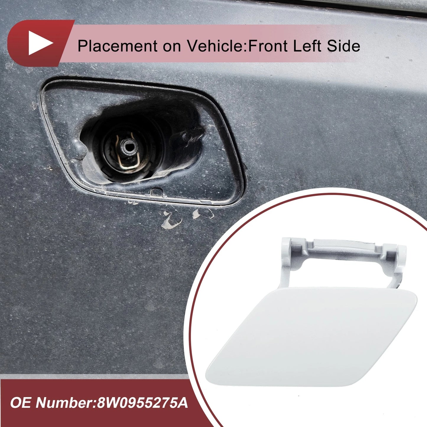 Front Left Washer Nozzle Cover Cap for Audi A4 Avant 8W B9 (2015–2019)