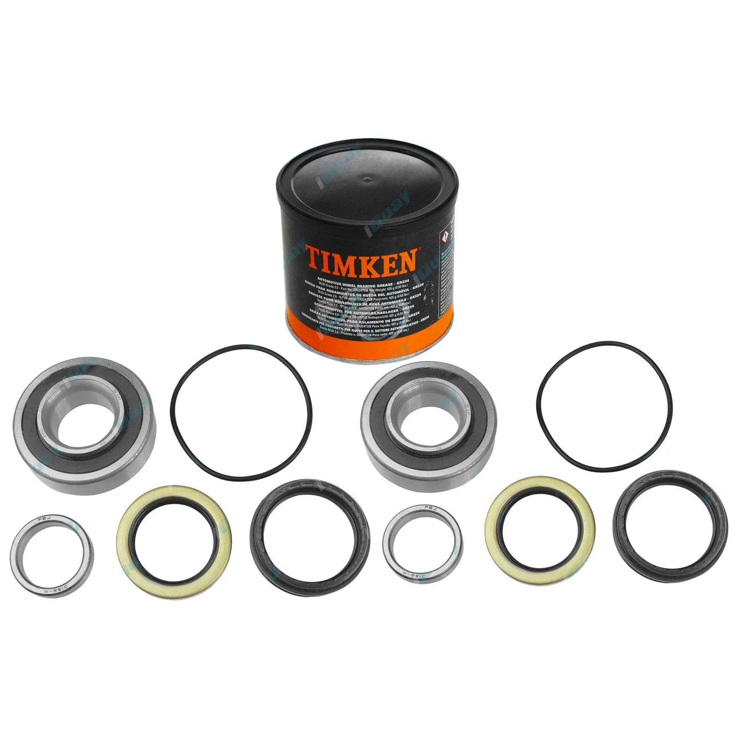 2 Rear Wheel Bearing Kits + Grease for Toyota Hilux 4x4 Ute 5/1998~2014 non ABS
