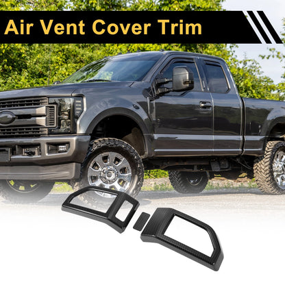 Set of 2 Carbon Fiber Pattern Air Vent Covers for Ford F-150 (2015–2020)