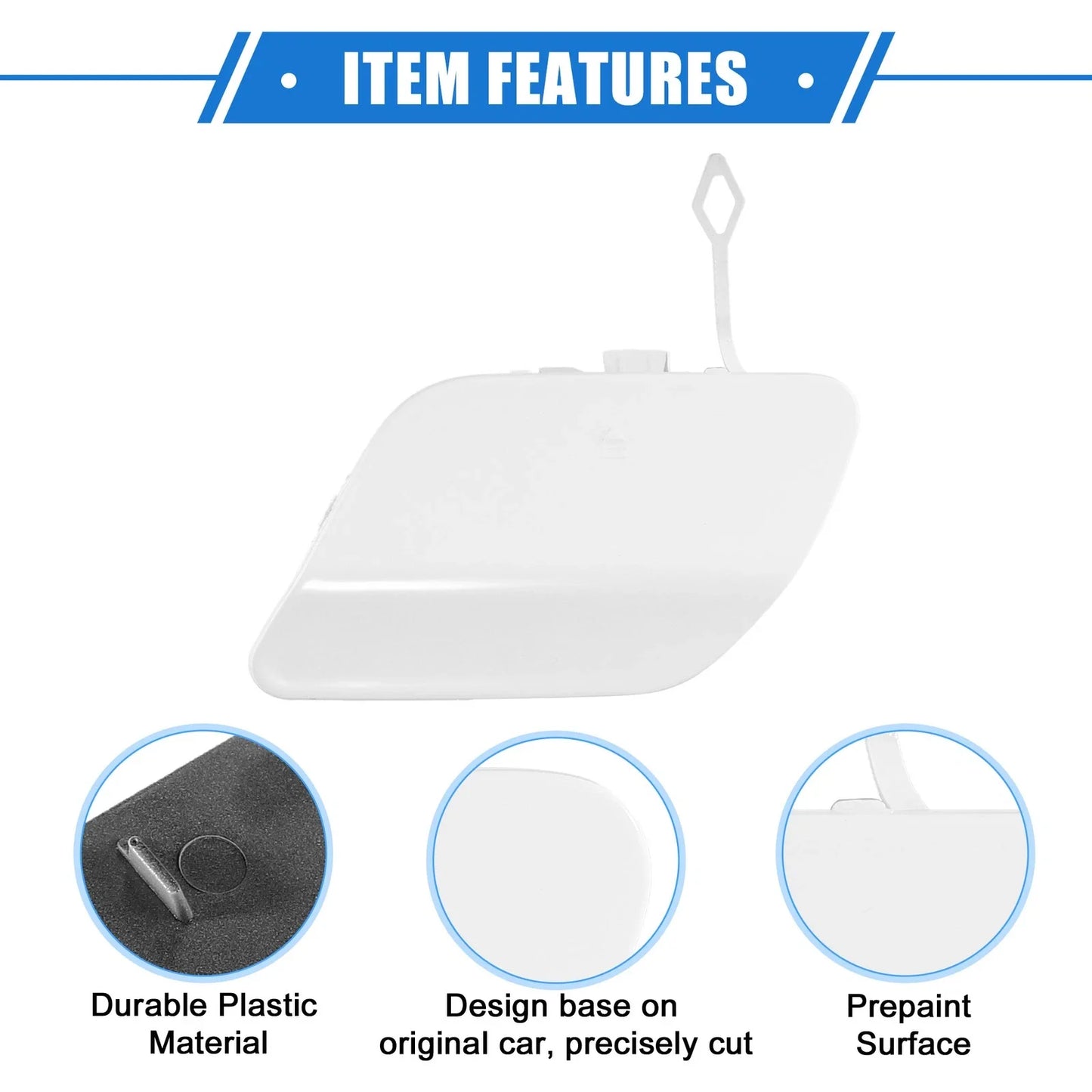 Car Rear Bumper Tow Hook Eye Cover for Mercedes-Benz C300 (2015-2021)