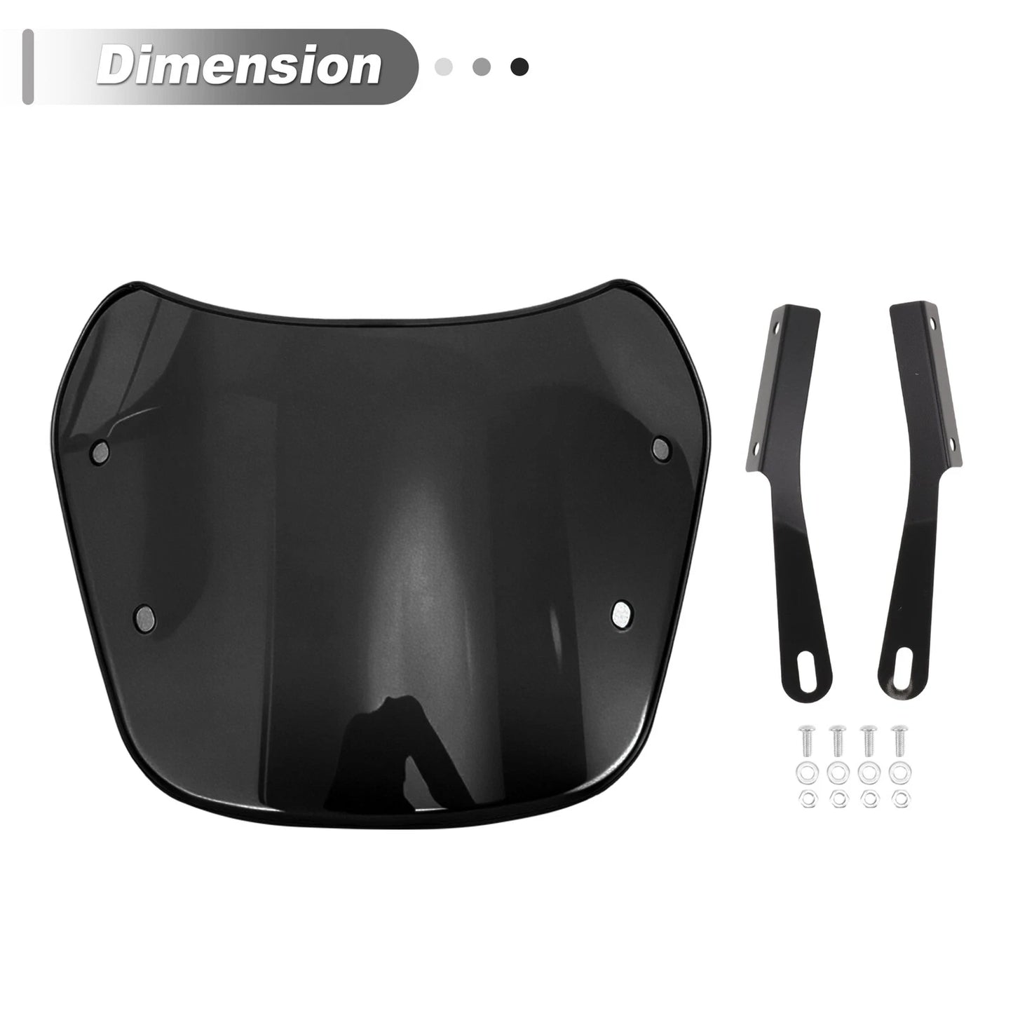 Motorcycle Wind Deflector for Yamaha XJ 400 Diversion (1991–1993) ABS Black