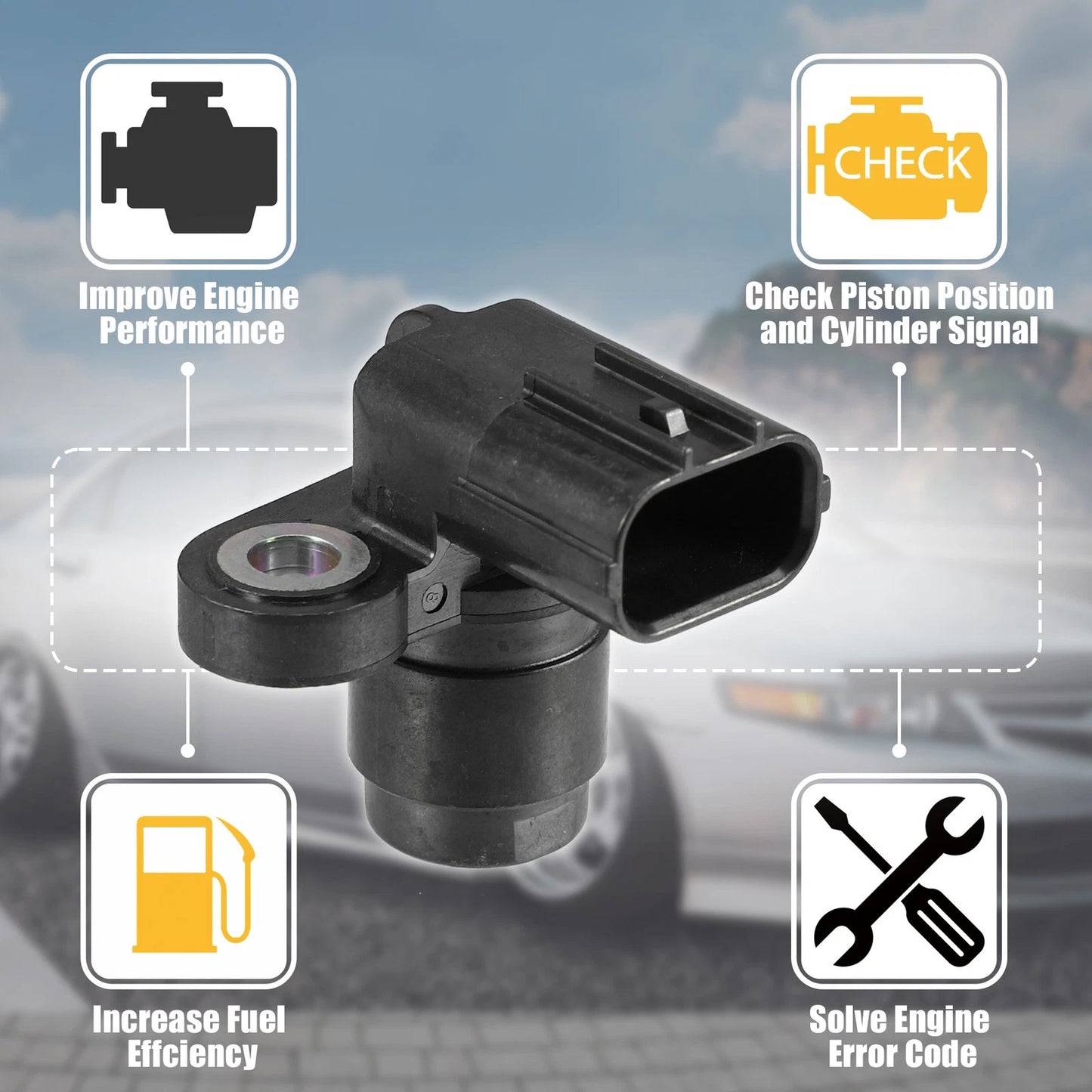 2X Crankshaft Position Sensor 37500RCAA01 37840PGEA11 for Acura MDX (2003–2009)