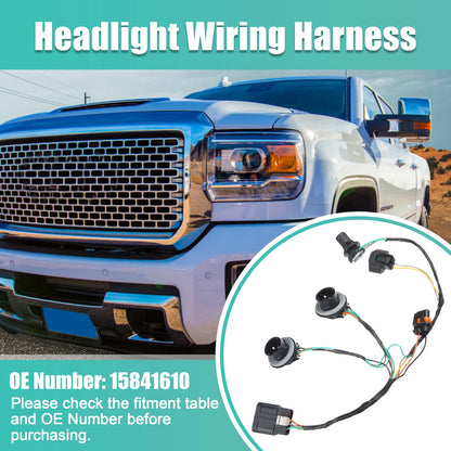 Headlamp Wire Harness 15841610 for GMC Sierra, Chevrolet Silverado (2007–2014)