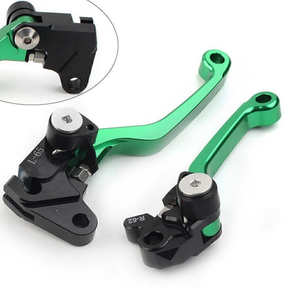 Pivot Brake Clutch Levers Set of 2 Green for Yamaha WR 250F WR 450F (2001–2016)