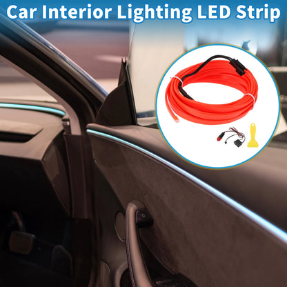 LED Strip Neon Wire Lighting for Car (12V) - 3 Meter Red