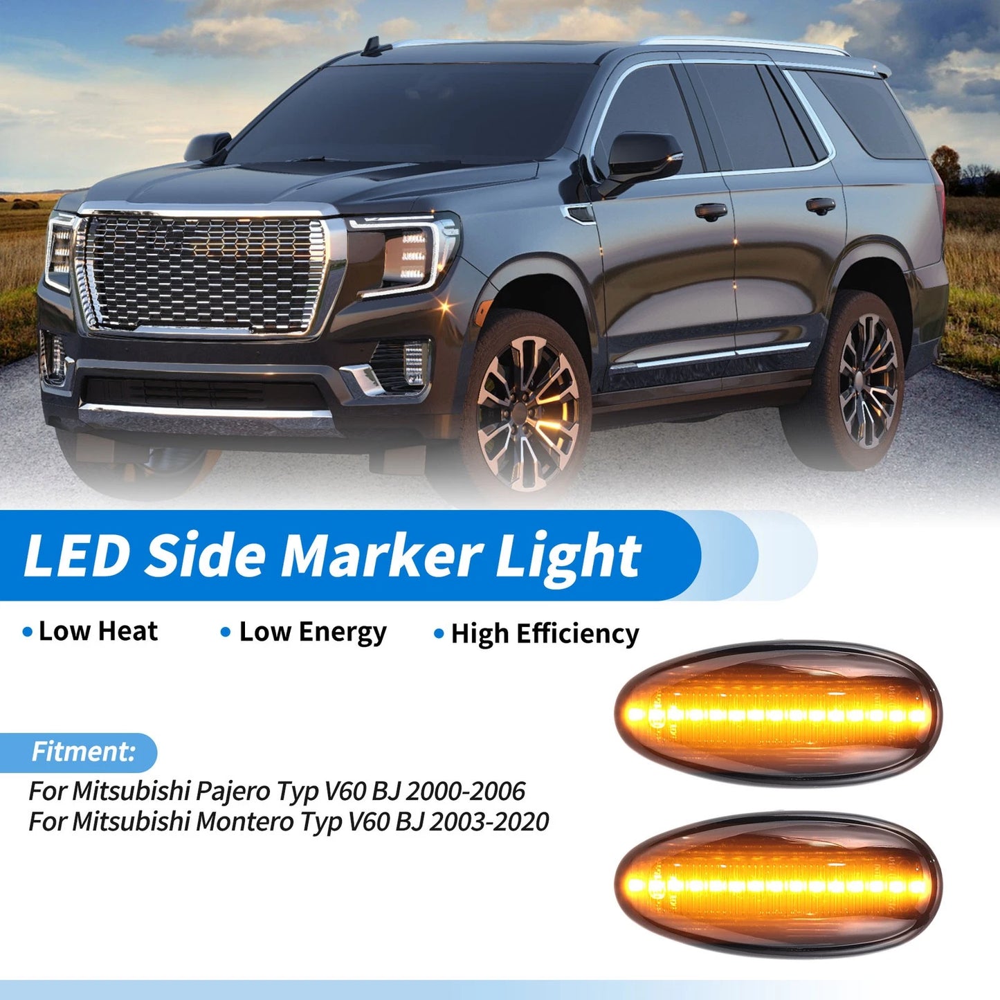 LED Side Fender Marker Light for Mitsubishi Pajero V60 (2006–2015)