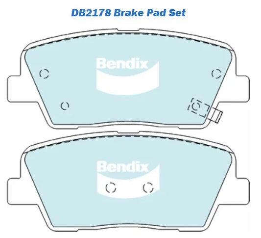 Set of 4 Bendix Brake Pads for Hyundai Santa Fe (2006–2012) | Kia Sorento (2009–2013)