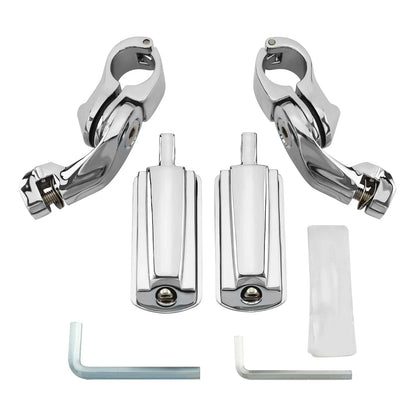 1.25" Short Angled Highway Engine Guards Foot Pegs for Harley Yamaha