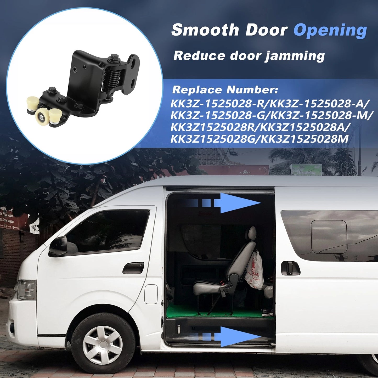 Sliding Door Roller Guide Middle Left for Ford Transit-150 (2015–2023) KK3Z-1525028-R