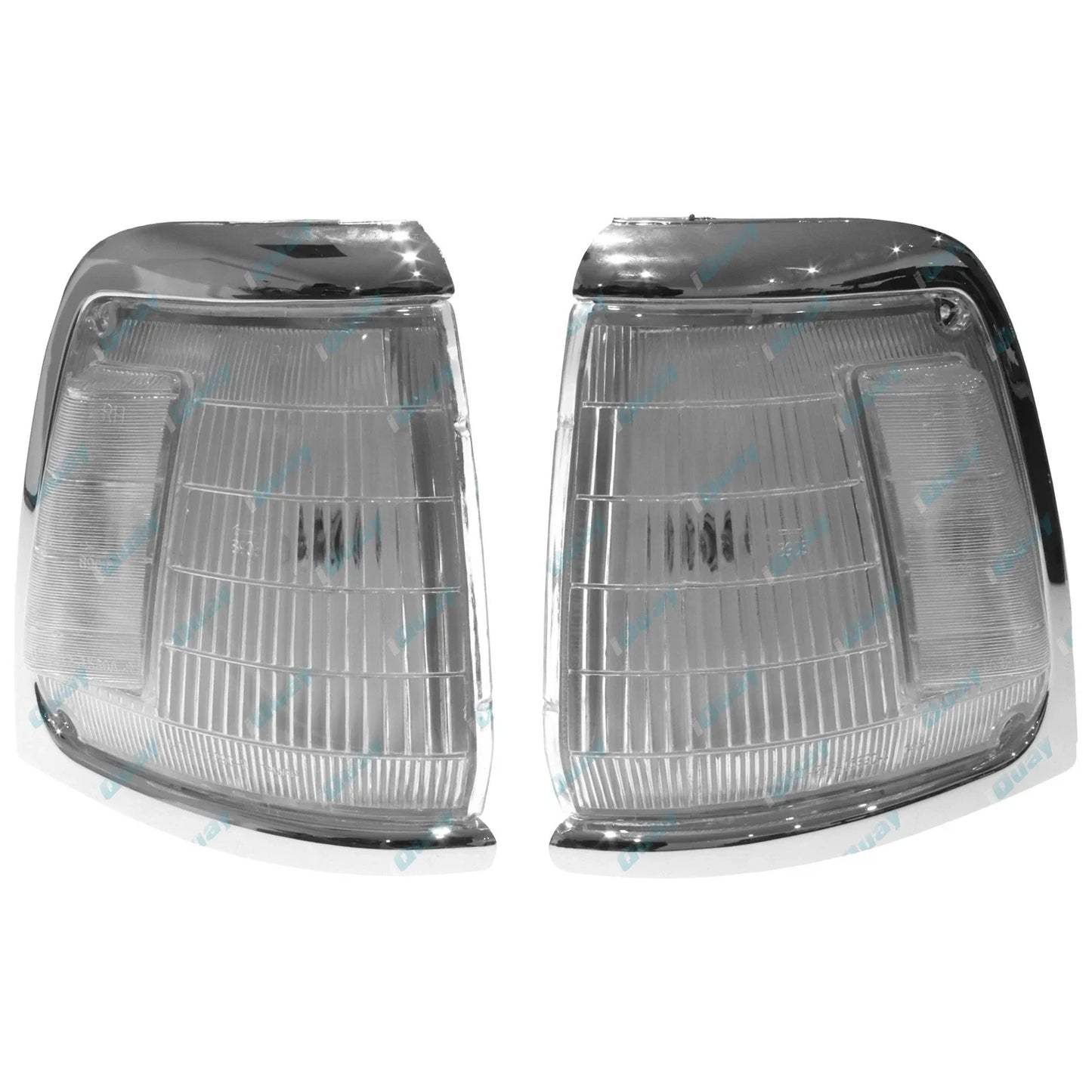 LH+RH Chrome Corner Lights Pair for Toyota Hilux LN85 RN85 4cyl 2.4L 1991-1997