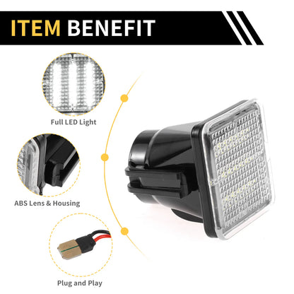 2X License Plate Light Tag Lamp for Toyota Tundra (2014–2019) Clear Lens