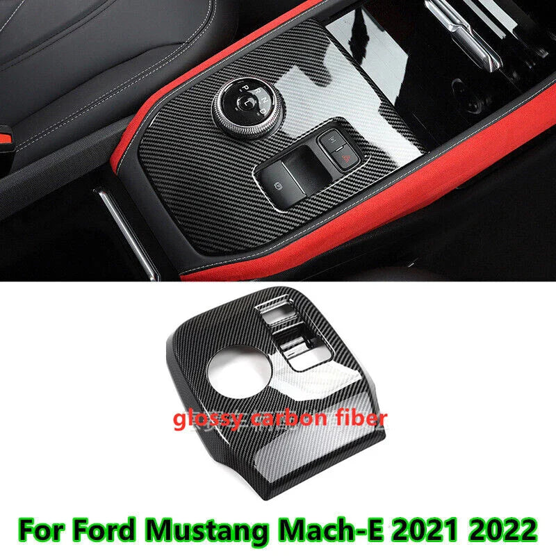 Carbon Fiber Gear Shift Cover Trim for Ford Mustang Mach E (2021–2022)