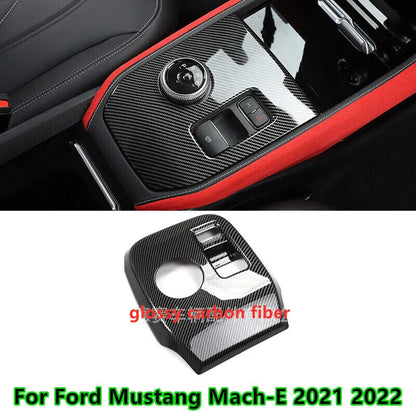 Carbon Fiber Gear Shift Cover Trim for Ford Mustang Mach E (2021–2022)