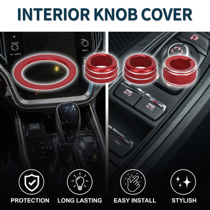 Set of 4 Media Tune Engine Start Mirror Switch Knob Covers for Subaru WRX (2022–2023) Red