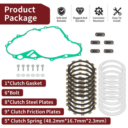 Clutch Friction Steel Plates and Gasket Kit for Yamaha WR250F YZ250FX (2015–2019)
