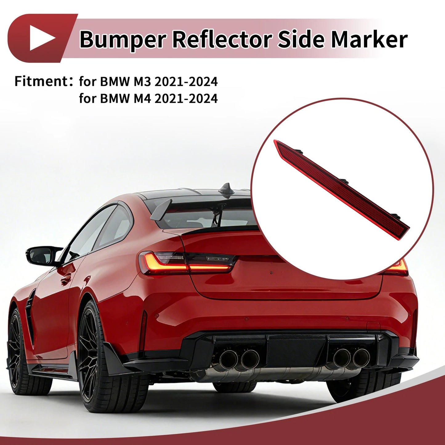 Rear Right Bumper Reflector No. 63148081816 for BMW M3 (2021–2024)