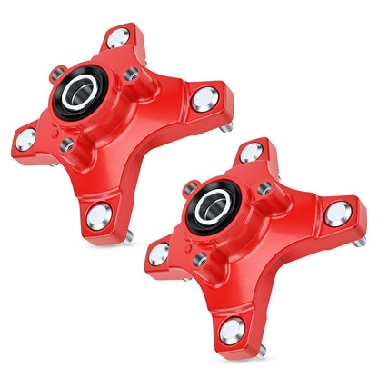 Set of 2 Front Wheel Hubs for Honda TRX250X (2009–2020) Red