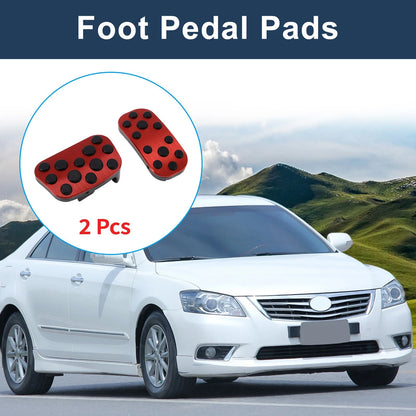 2 Pcs Manual Foot Accelerator Pedal Covers for Toyota Noah (1990) Red